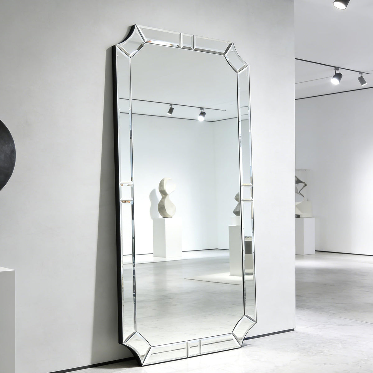 Chende 30"x59" Large Full Length Mirror with 4MM Thick Glass Pieces Frame for Dressing Room, Modern Unique Living Room Wall Mirror with Sturdy Wood Backboard, Horizontal/Vertical Hanging