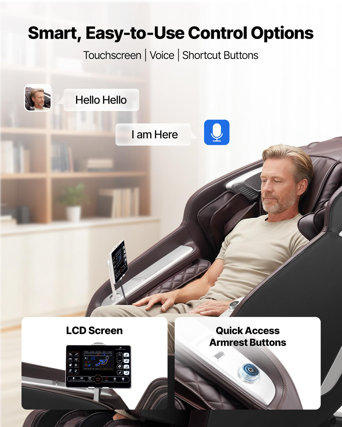 VEVOR Massage Chair, 4D Full Body Zero Gravity Recliner, with SL Track