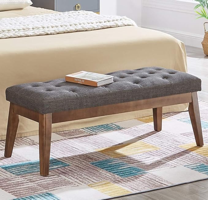 Tufted Upholstered Entryway Bench