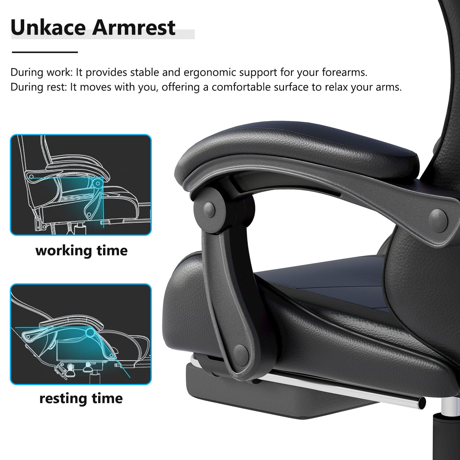 Gaming Chair with Headrest & Lumbar Support