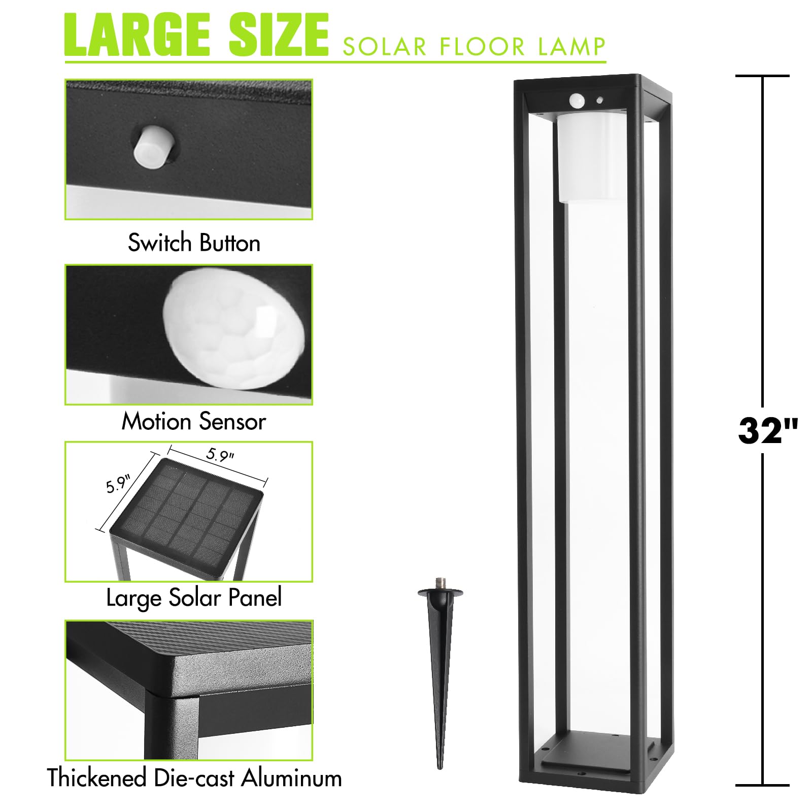 Solar Motion Pathway Floor Lamp