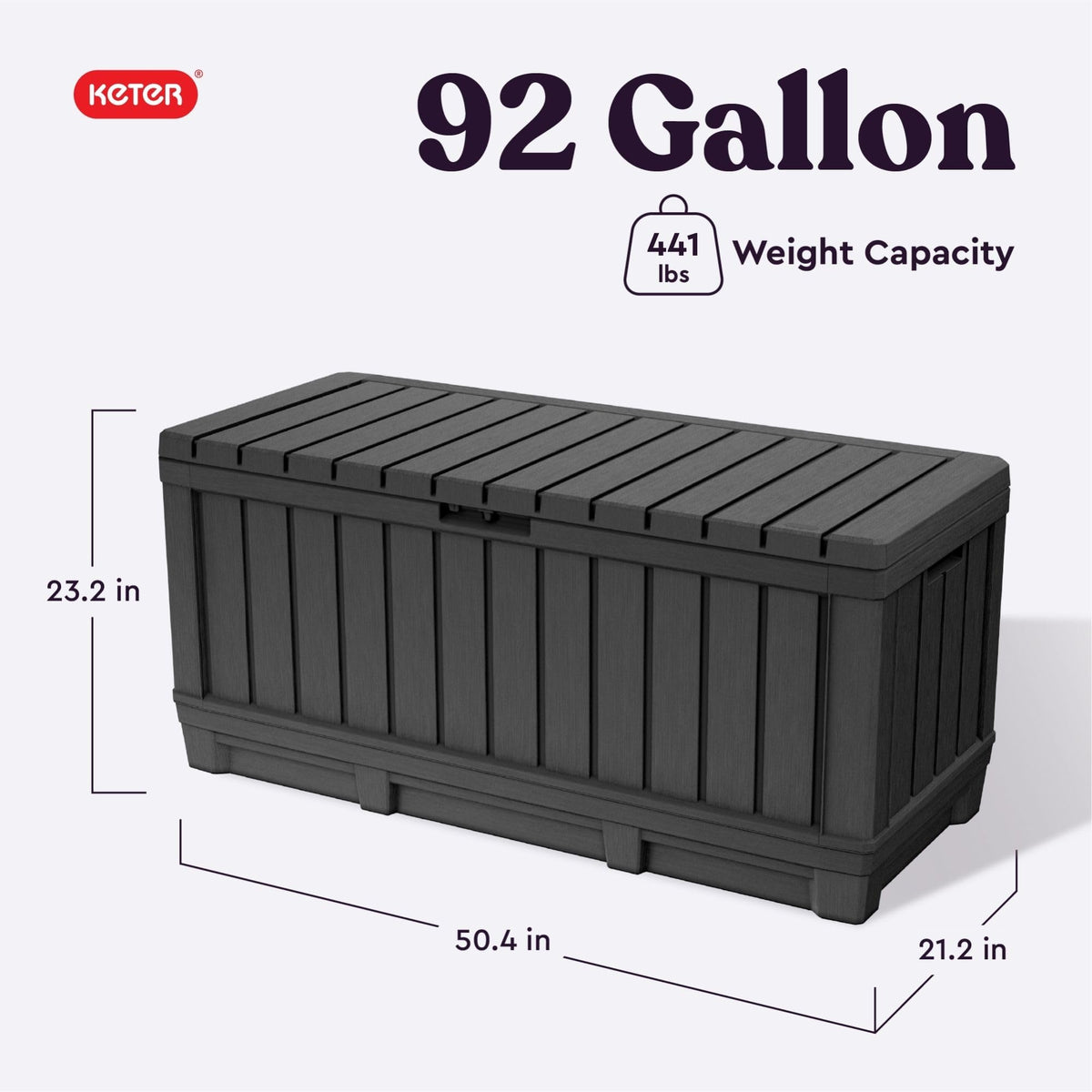 92-Gallon Resin Deck Box