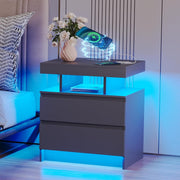 LED Nightstand with Charging Station