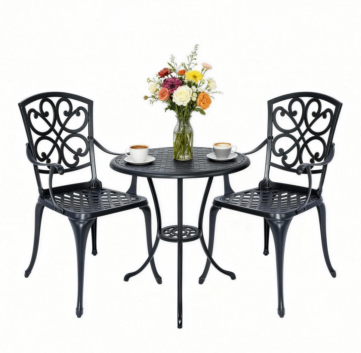 Withniture 3 Piece Outdoor Bistro Set,Patio Table and Chairs Set of 2