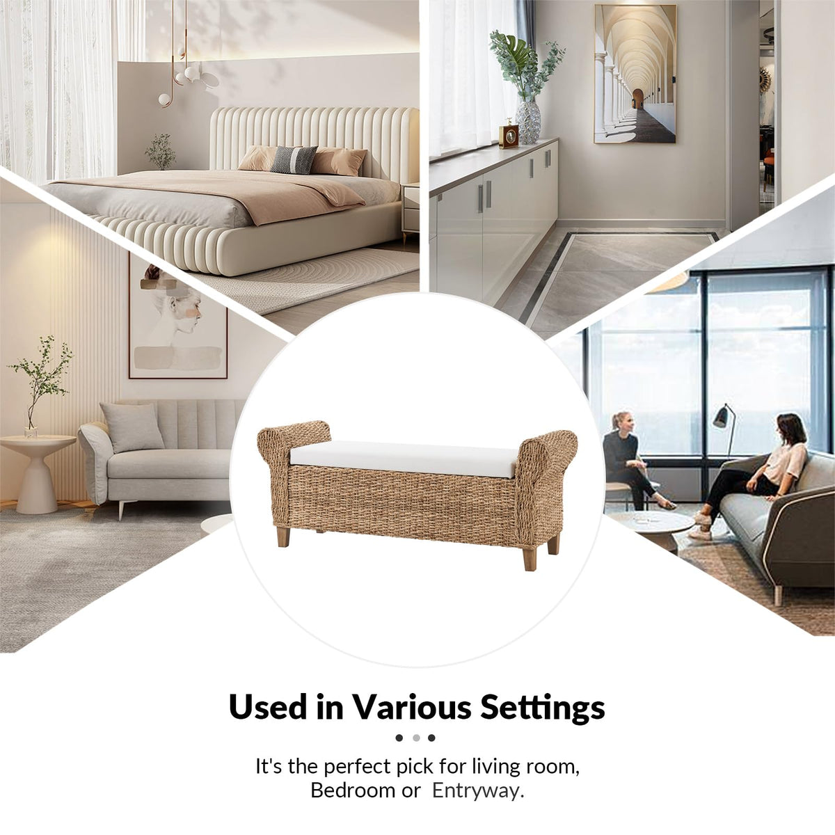 Water Hyacinth Storage Bench
