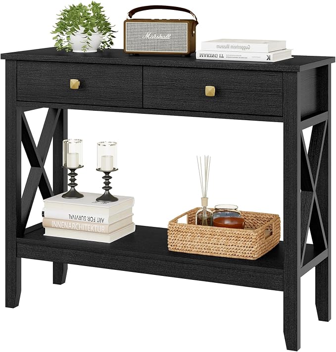 White Console Table with Drawers