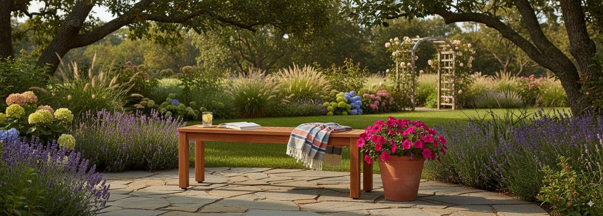 Eucalyptus Backless Patio Bench