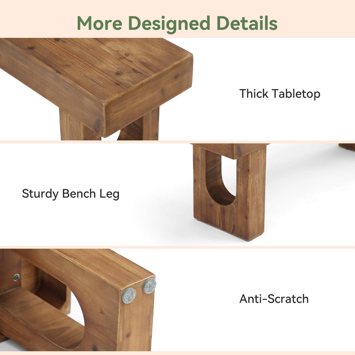 Rustic Wood Entryway Bench