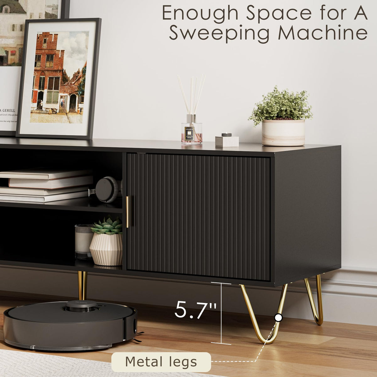TV Stand with Storage Cabinets