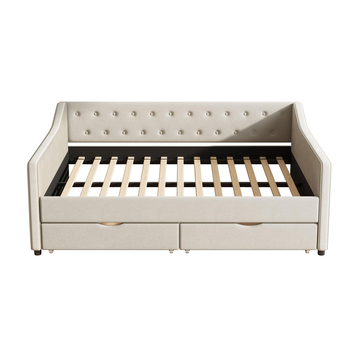 FAVSH Upholstered Full Size Daybed with Drawers