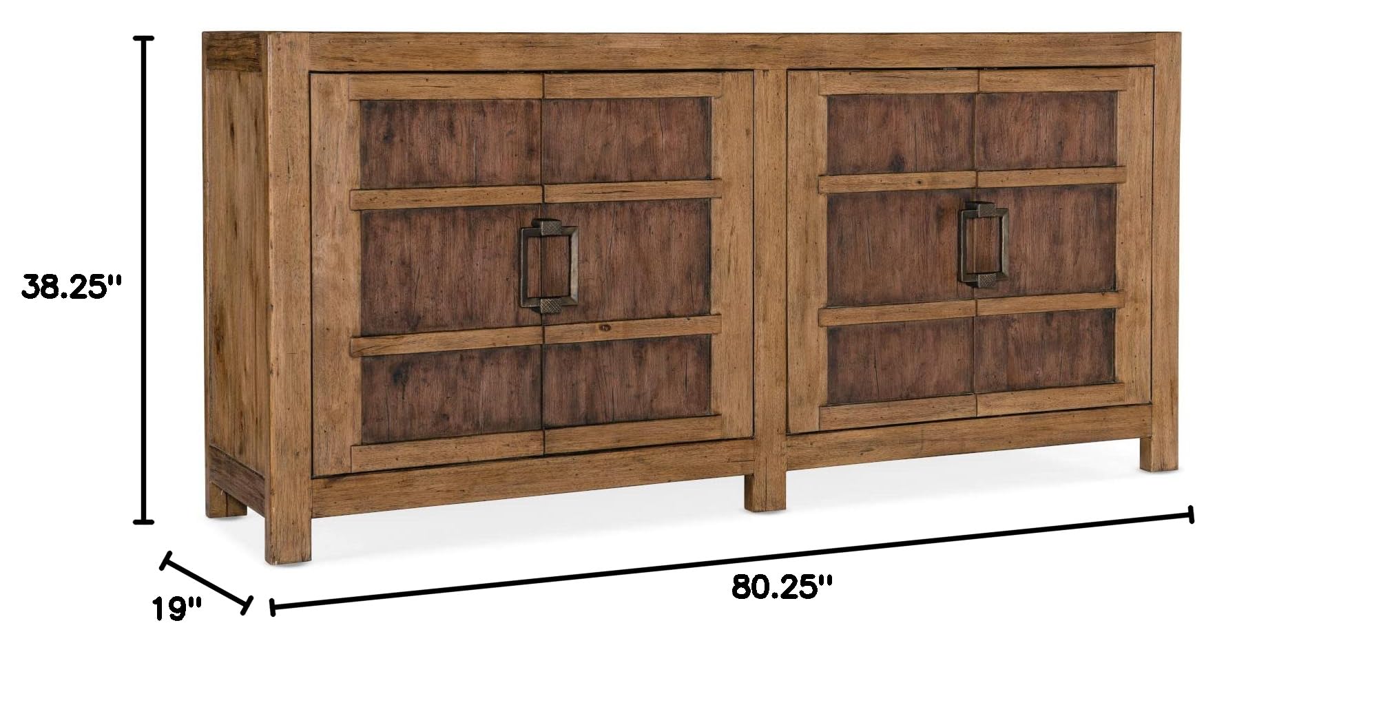 Hooker Furniture Big Sky Veneers and Solid Wood Buffet in Brown