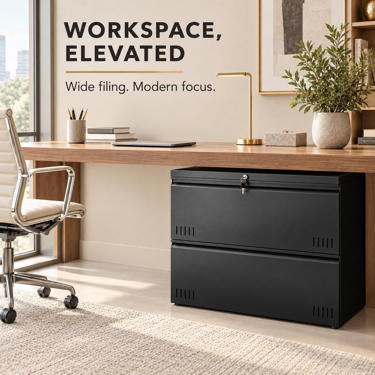 2-Drawer Locking Metal File Cabinet