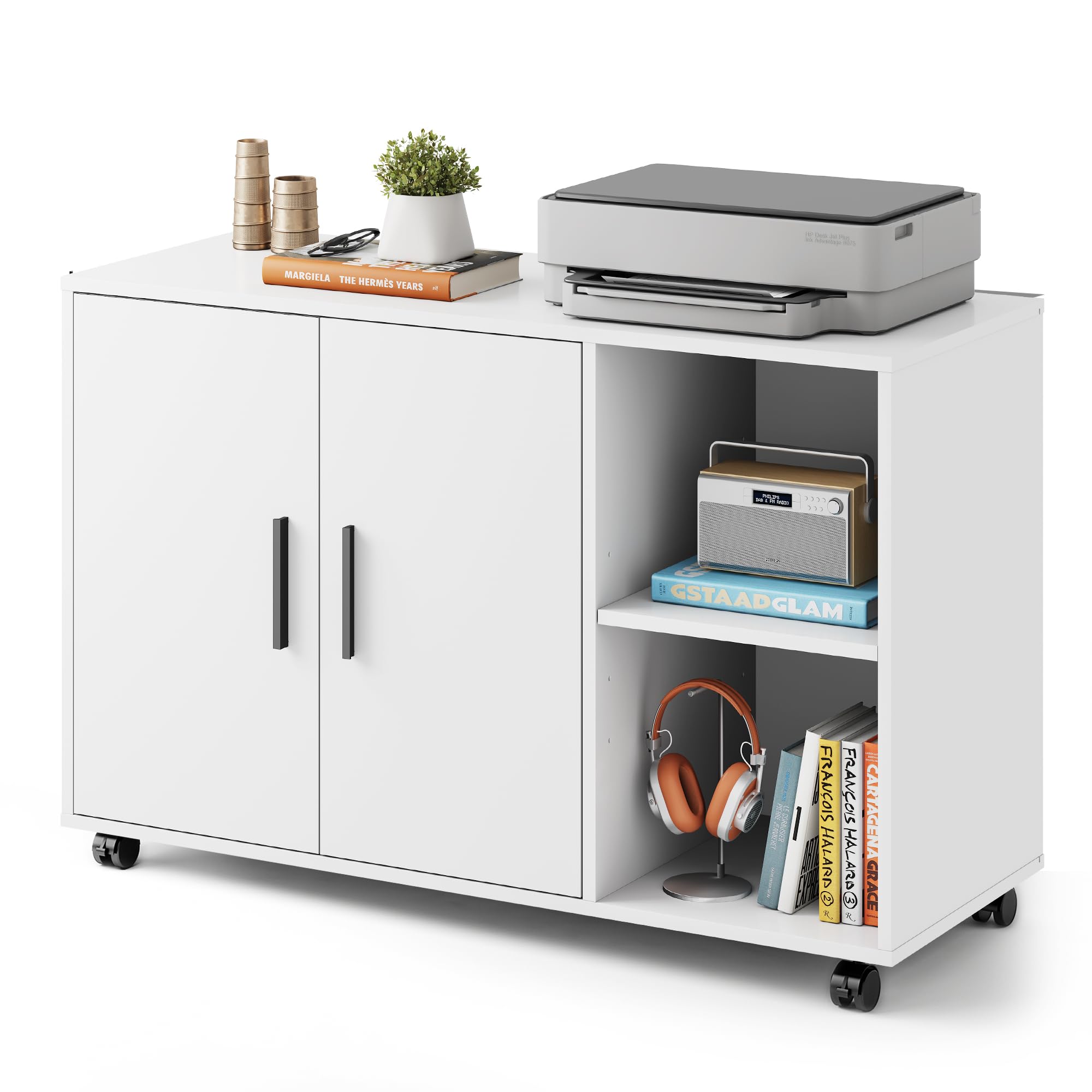 Office Storage Cabinet with Doors and Shelves