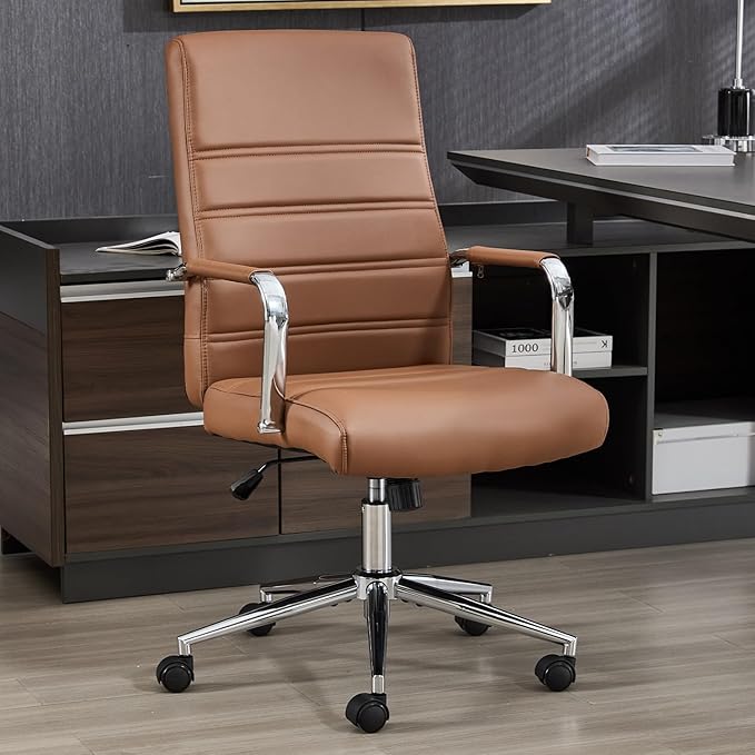 Leather Executive Office Chair with Wheels