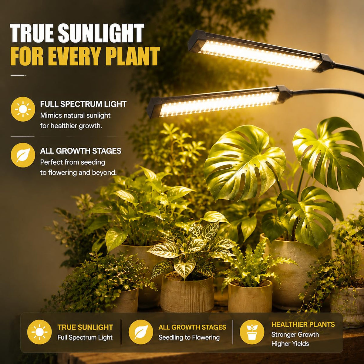 8-Head Full Spectrum LED Grow Light