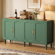 63" Wood Sideboard Buffet Cabinet with Adjustable Shelves