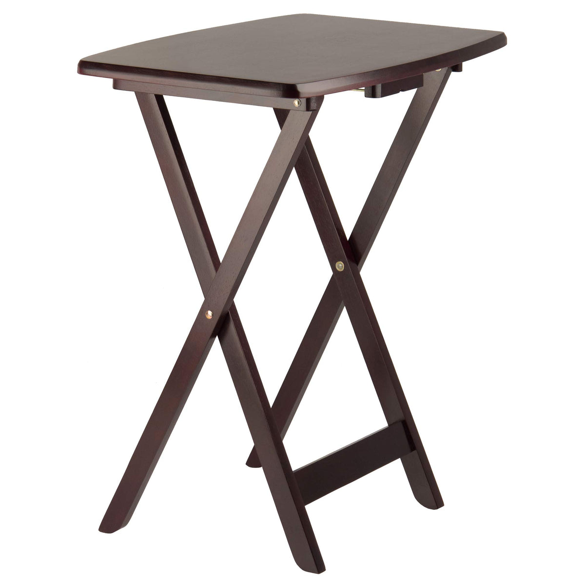 Espresso Folding Snack Table Set