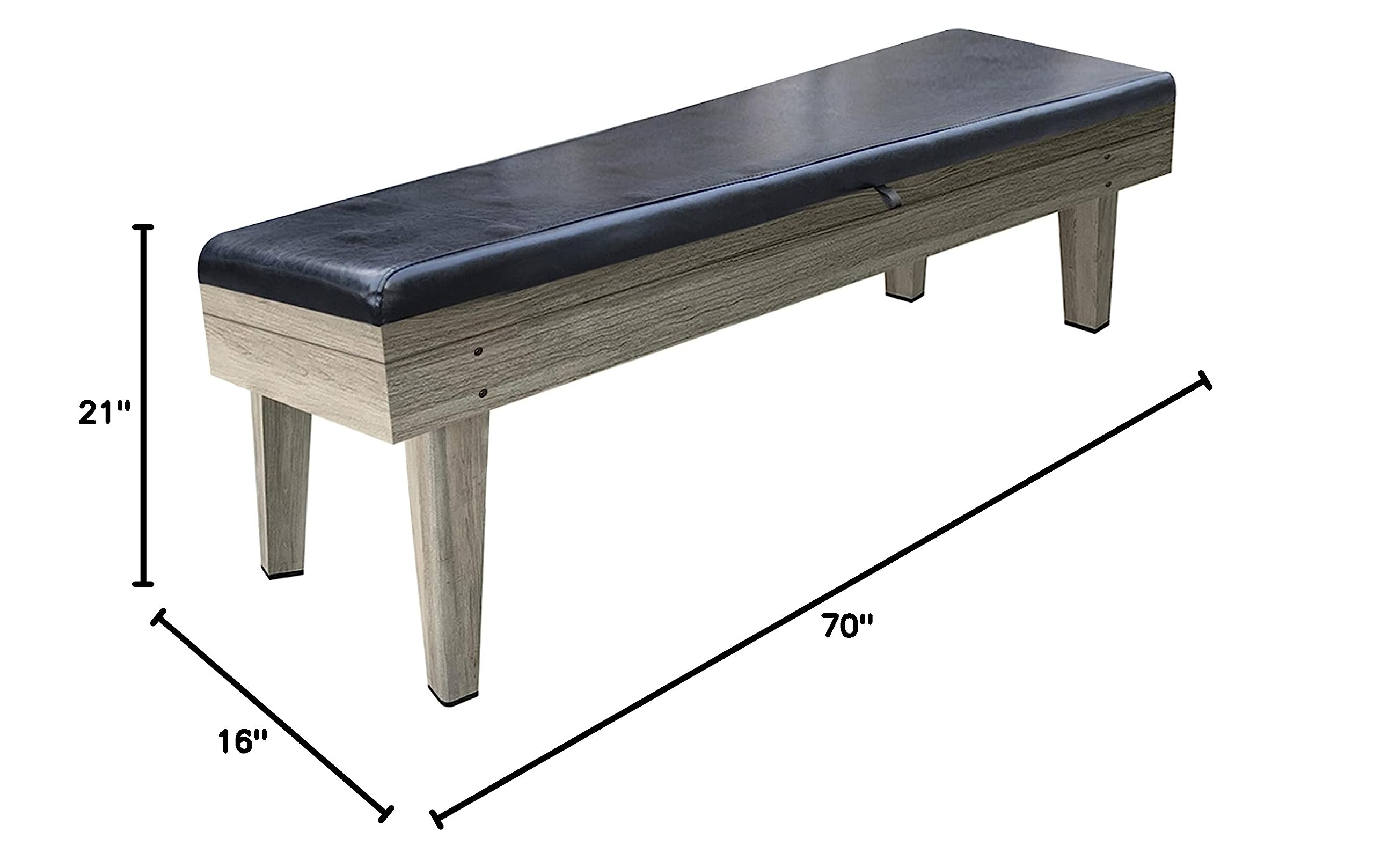 6-Foot Leather Storage Bench with High-Density Foam