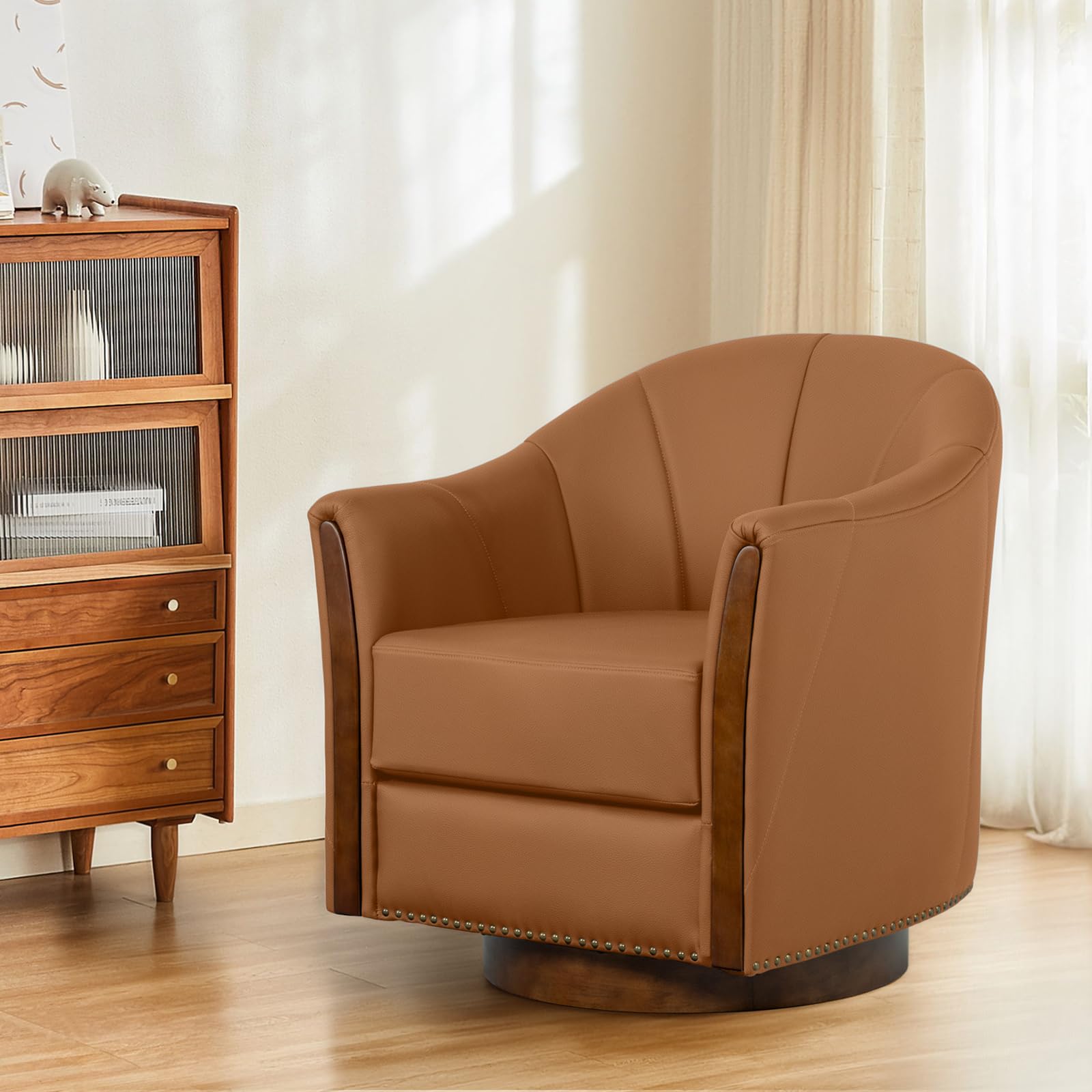 360° Swivel Barrel Accent Chair