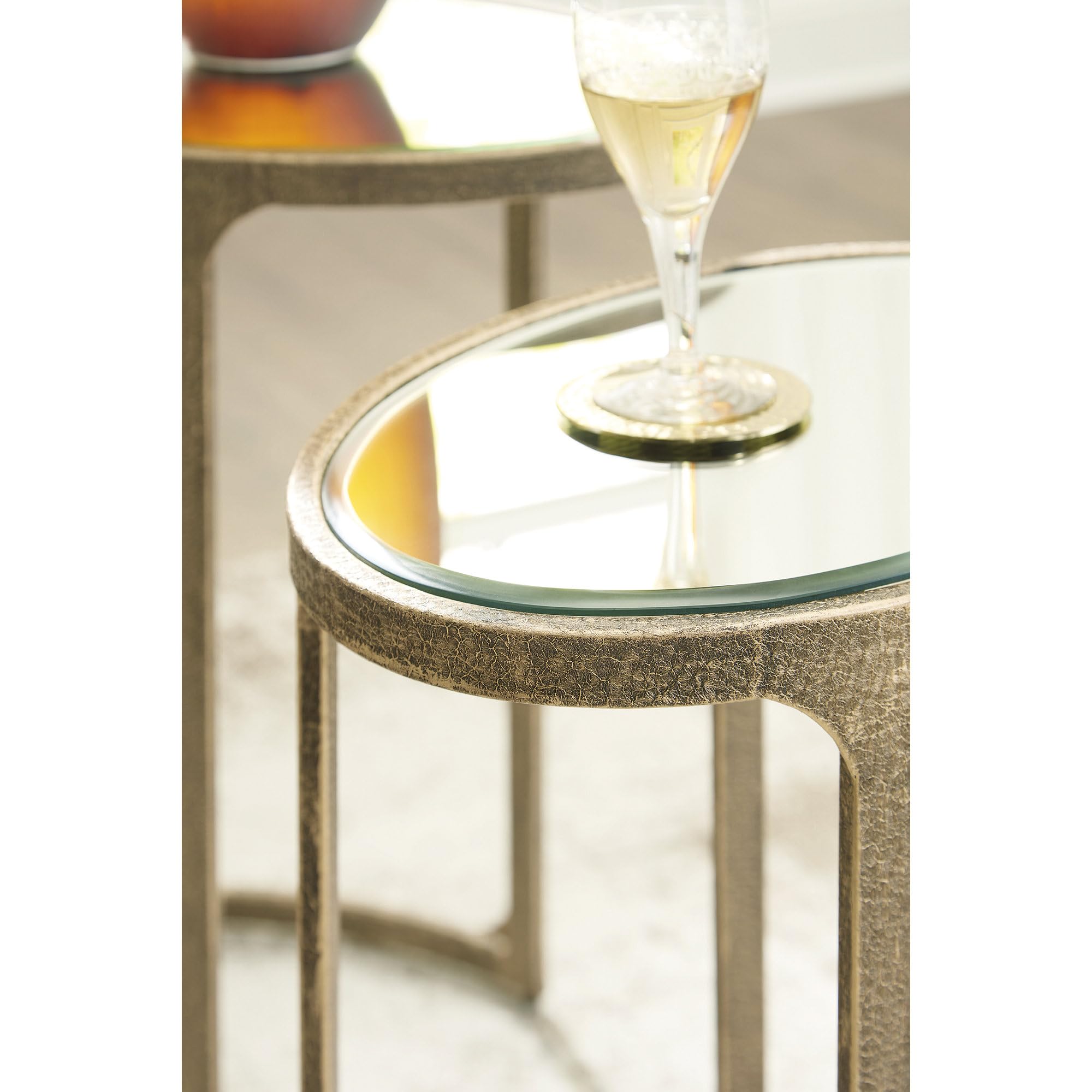 Mirrored Nesting Accent Table Set, Set of 2