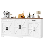 BOTLOG 71” Large Kitchen Buffet Cabinet with Adjustable Shelves