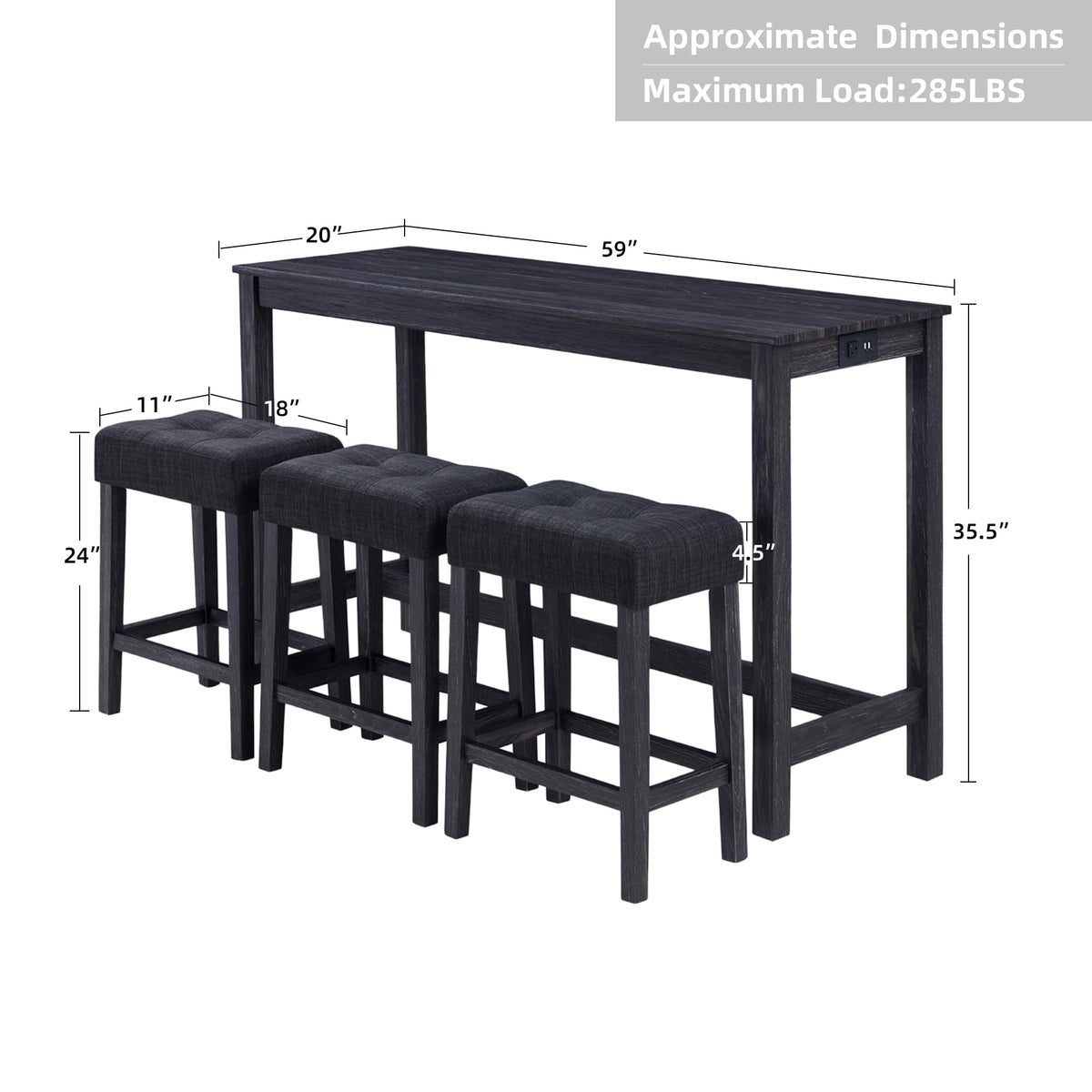 4-Piece Counter-Height Dining Set