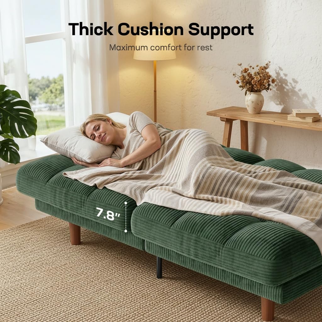 Corduroy Convertible Futon Sofa Bed