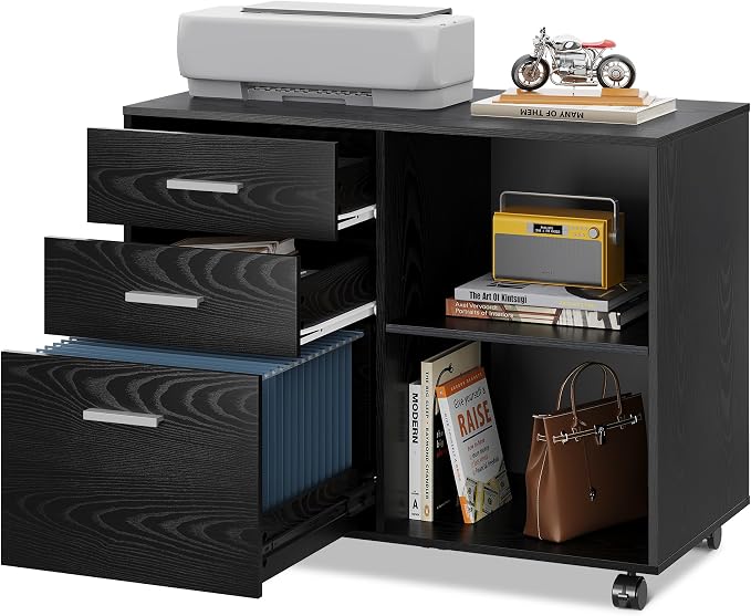 3-Drawer Mobile File Cabinet