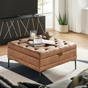 Square Storage Ottoman Coffee Table with Lift Top