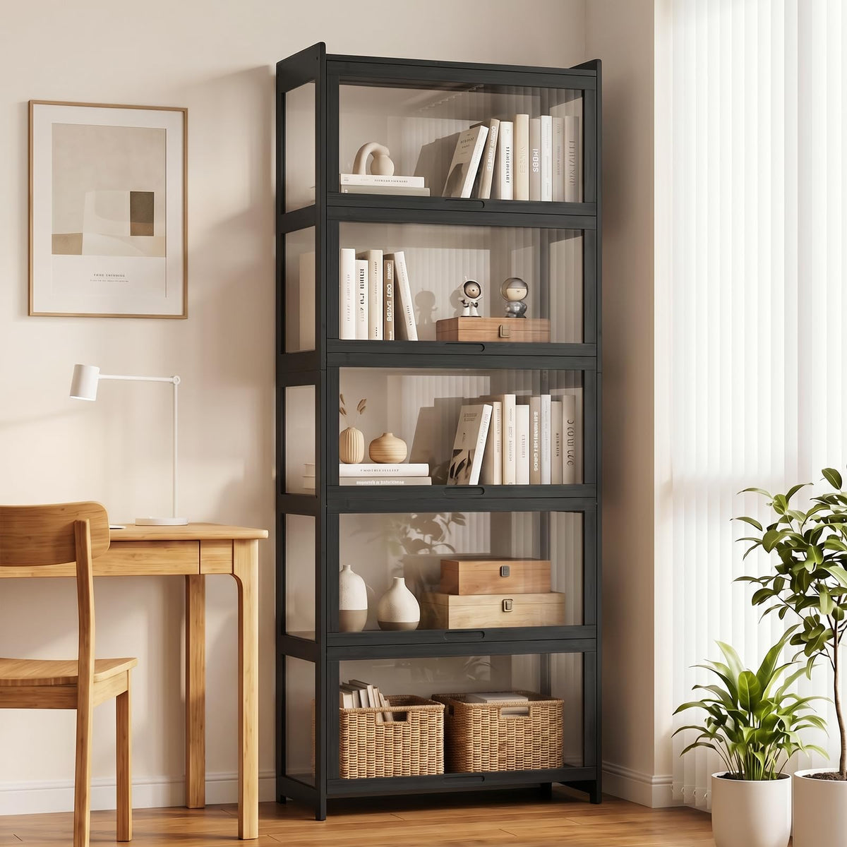Bamboo Acrylic Display Cabinet