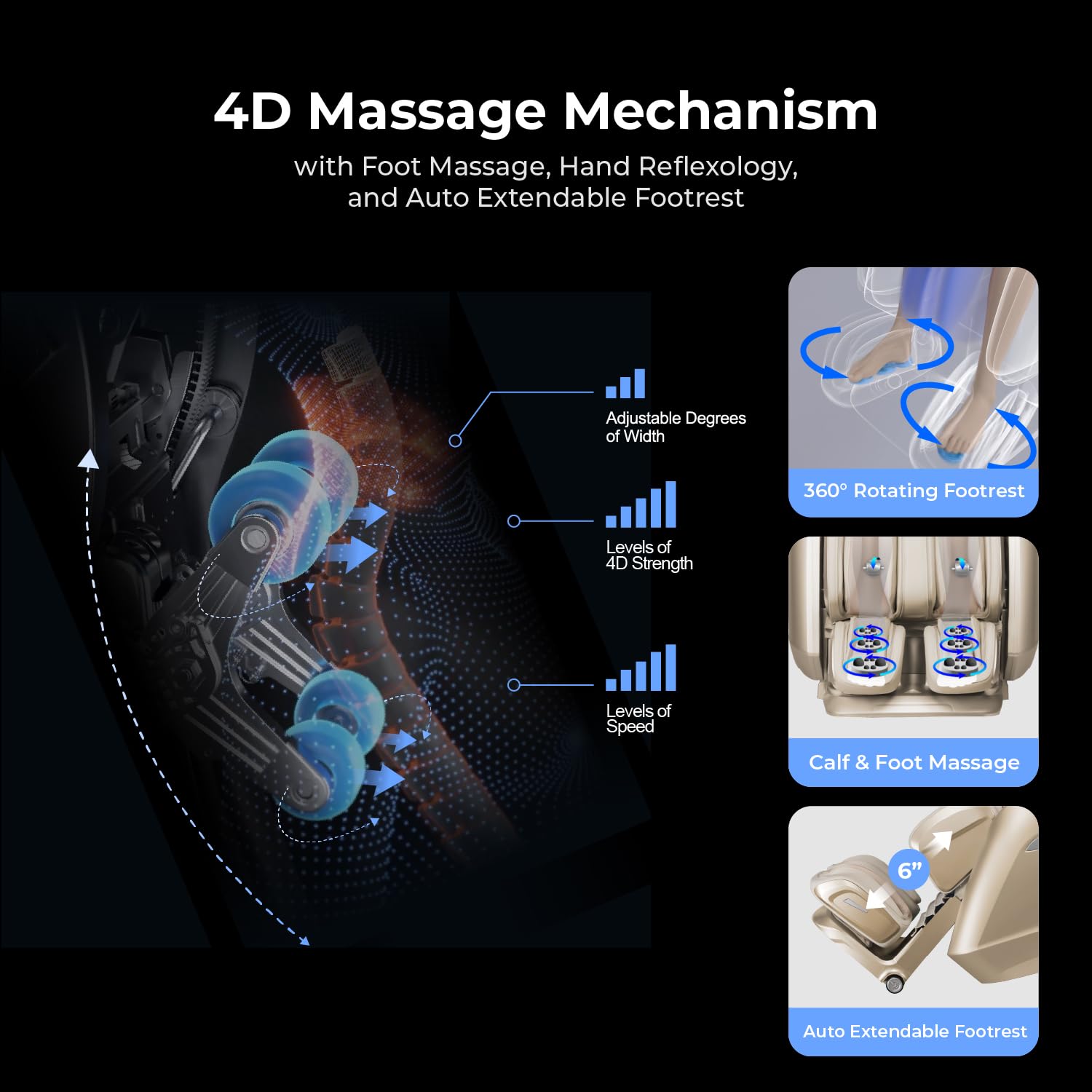 4D Full Body Massage Chair with Zero Gravity