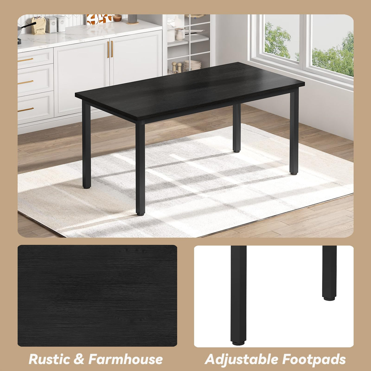 Dining Table Set with 2 Benches