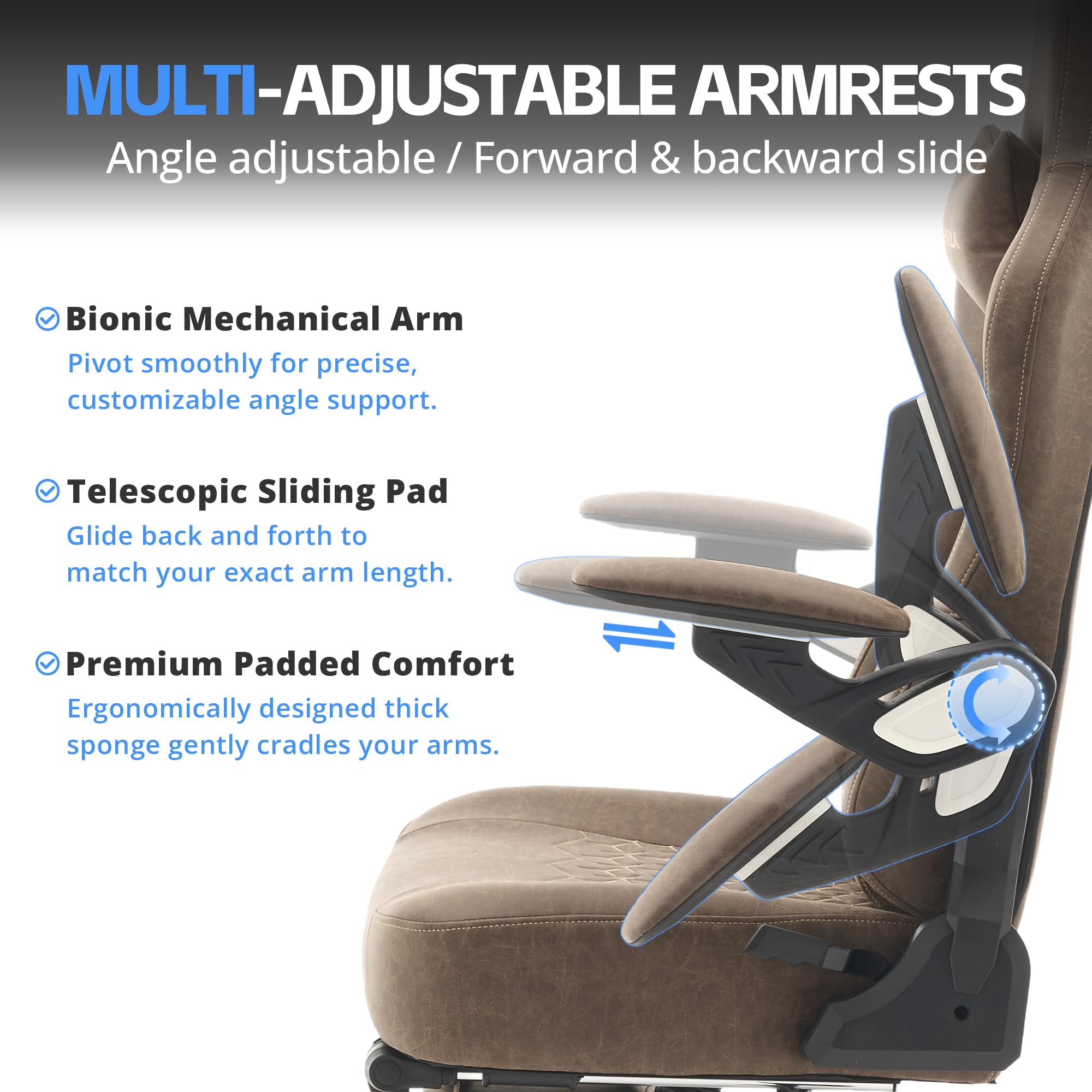 Ergonomic Gaming Chair with Footrest & Lumbar Support