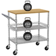 3-Tier Rolling Kitchen Cart