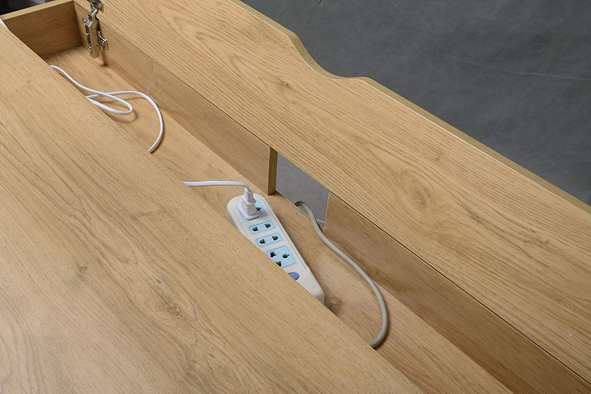 Techni Mobili 46”W Writing Desk w/ Large Drawer & Hidden Cord Management