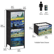 Welfuturer Narrow Dresser for Bedroom Slim 4 Drawer Dresser Vertical Storage Tower Unit for Living Room Hallway Kids Room Nursery Closet Sturdy Steel Frame Wooden Top Easy Pull Handle
