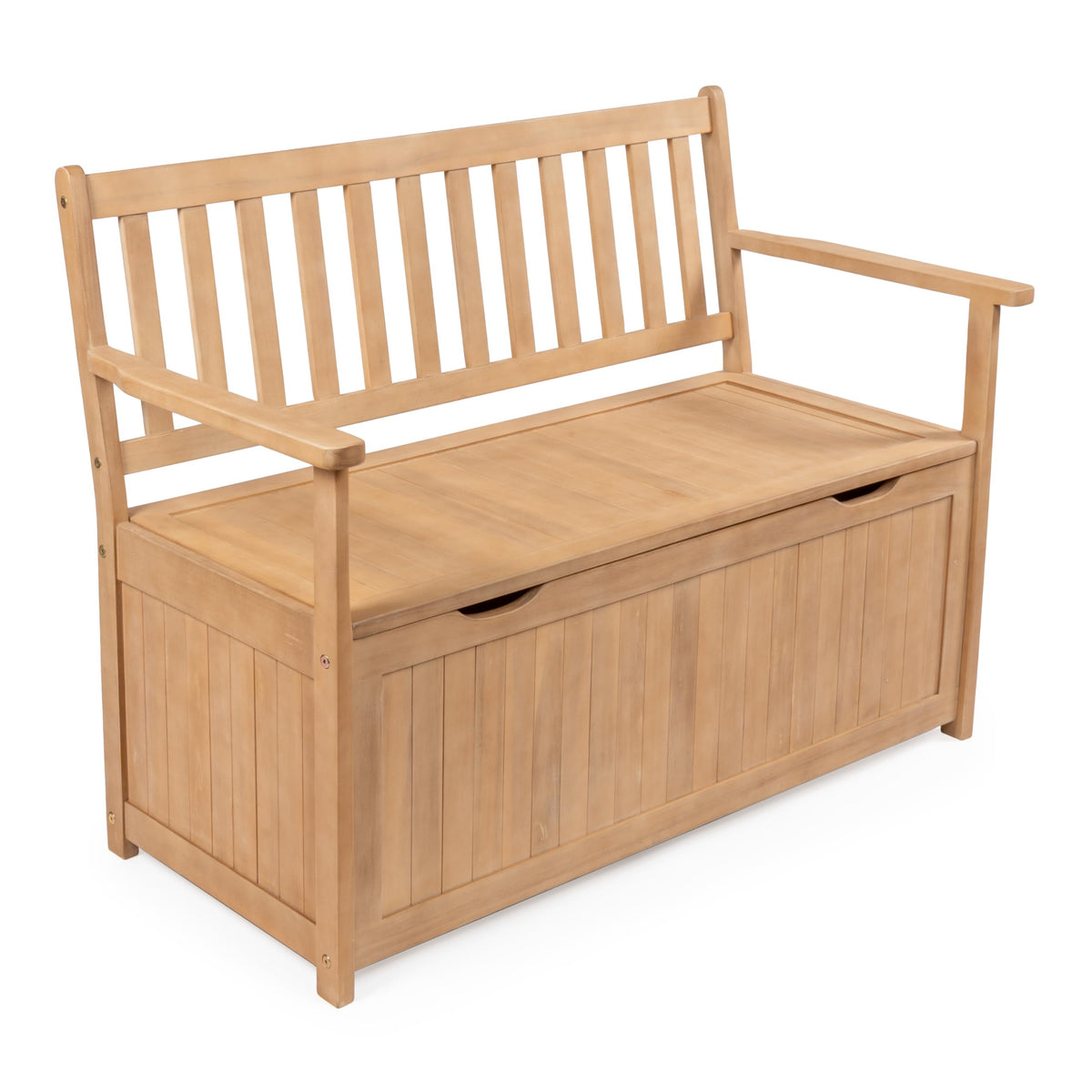 Acacia Wood Storage Bench