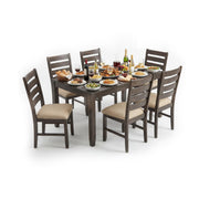 Signature Design by Ashley Rokane 7-Piece Dining Table Set for 6, Brown