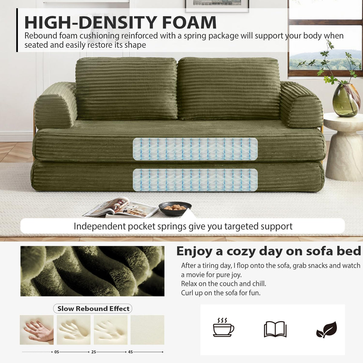 Corduroy Sleeper Sofa Bed
