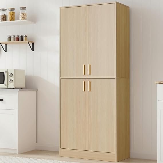 Tall Storage Cabinet with Doors and Shelves