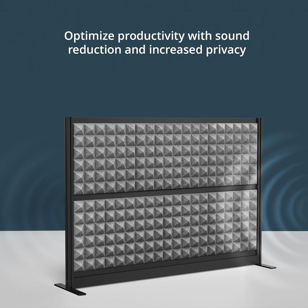 Stand Up Desk Store Studio Modular Wall and Sound Absorbing Room Divider | Sound Dampening Acoustic Panels for Office Cubicle | Noise Reduction and Noise Canceling Office Partition (70'' x 48'')