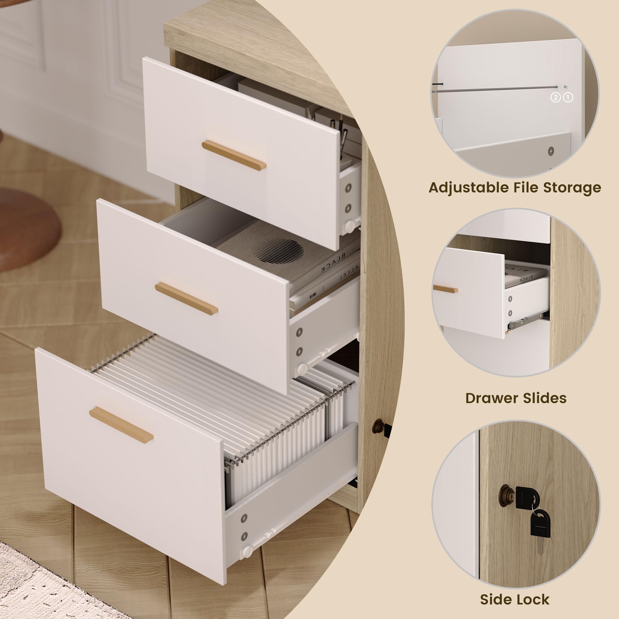 Electric Standing Desk Set with Hutch & Executive Desk