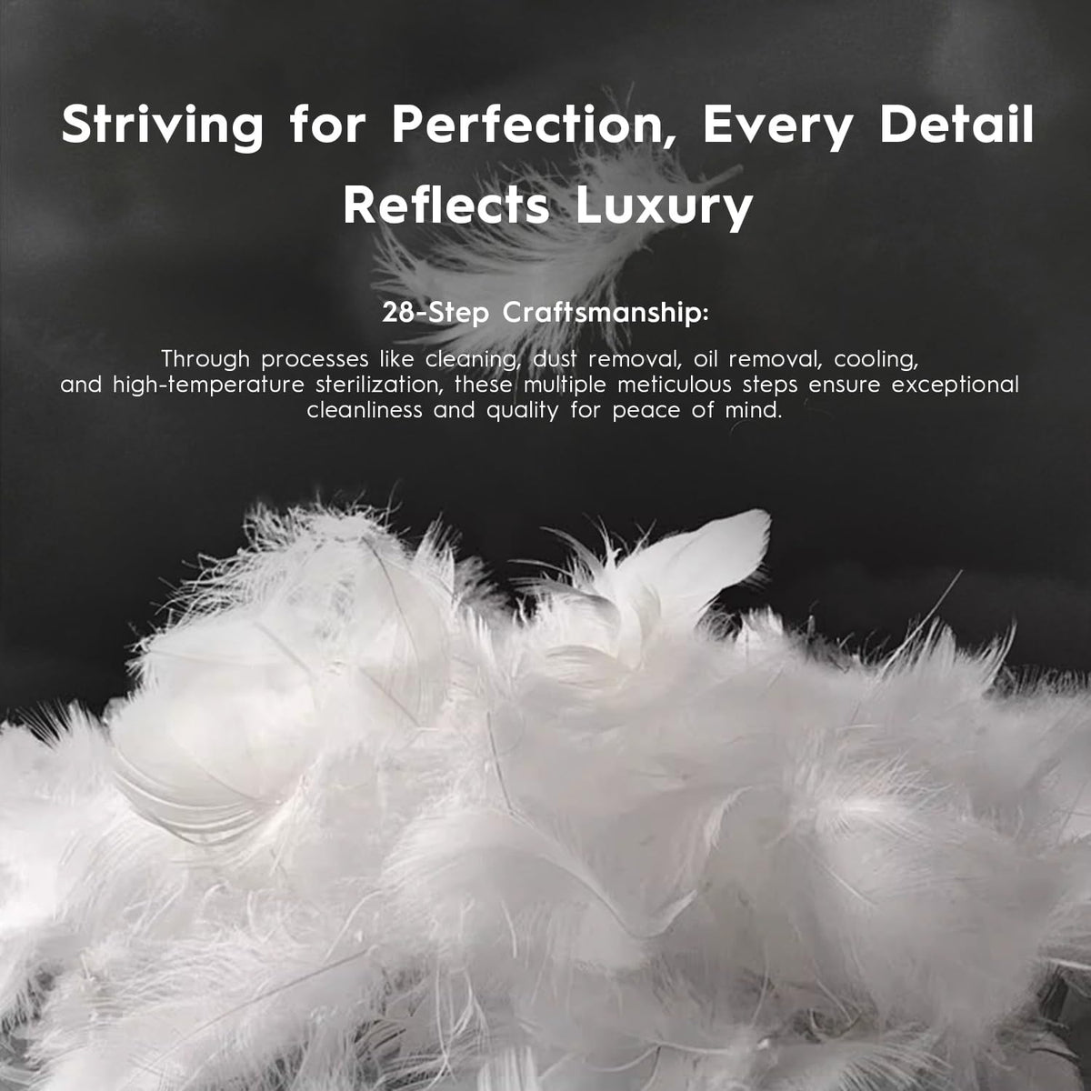 Globon Feather Down Pillow Queen Size Hotel Collection Medium Firm Pillow