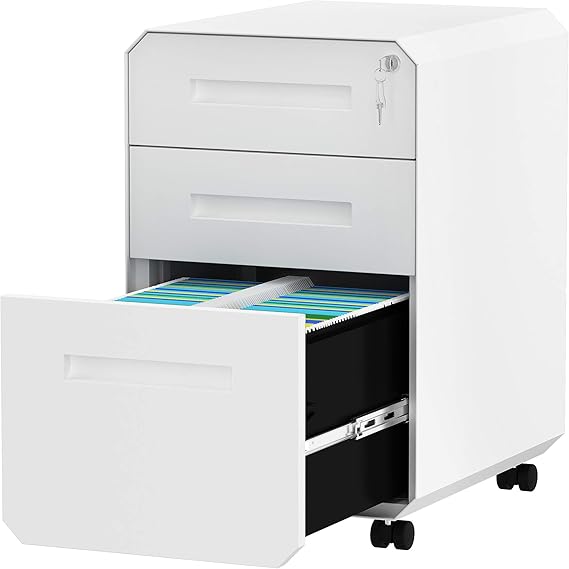 Mobile Lateral Filing Cabinet with Charging Station