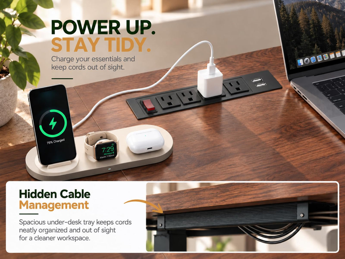 Convertible Standing Desk with Storage