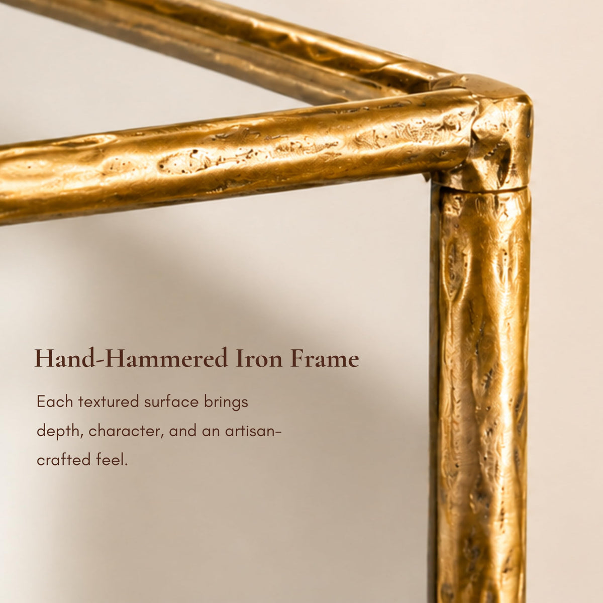 Gold Glass Side Table