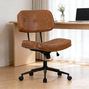 Armless Swivel Office Chair with Wheels