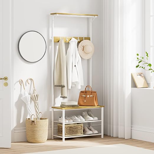 Hall Tree with Bench and Shoe Storage