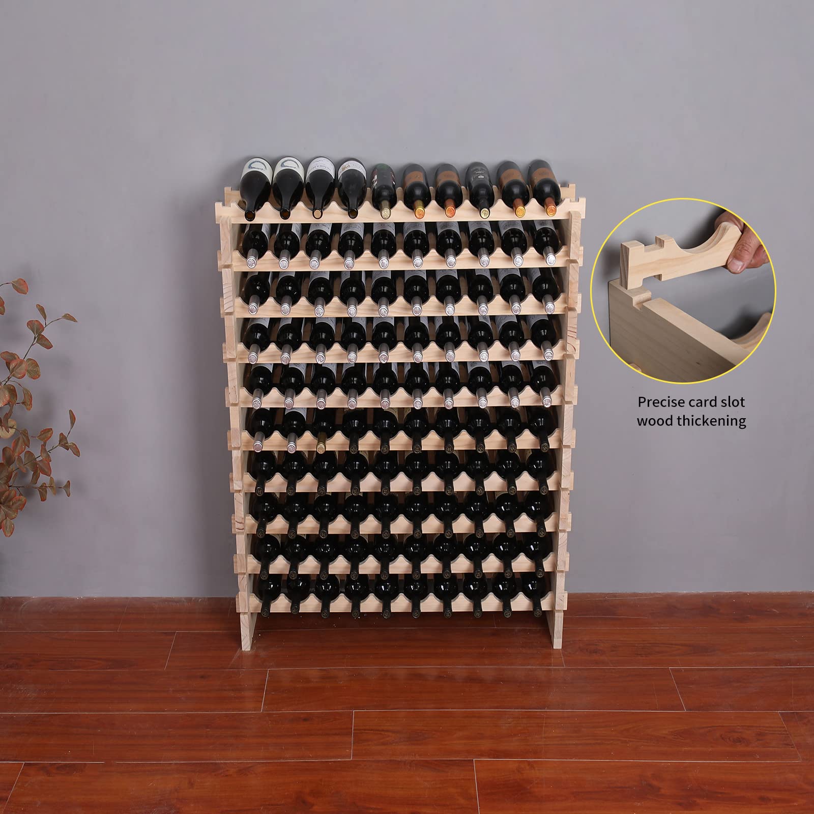 Freestanding Wooden Wine Rack