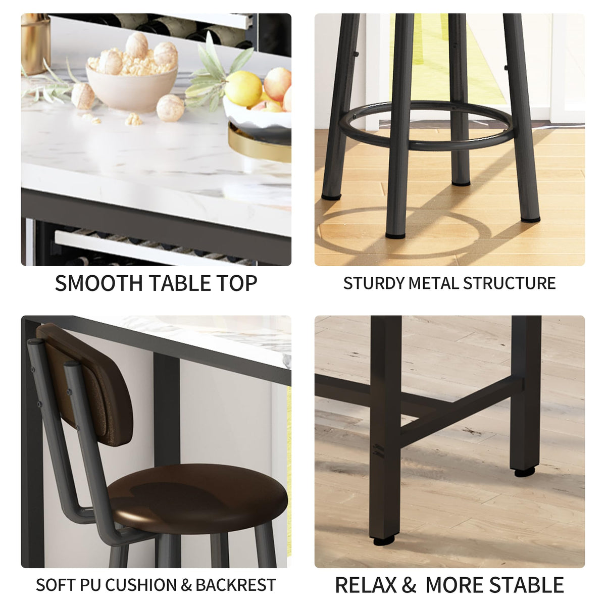3-Piece Bar Table Set